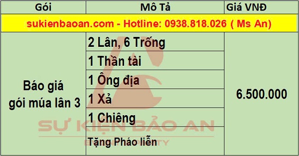 cho thuê múa lân tiệc tất niên