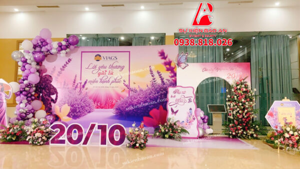 trang trí backdrop ngày Quốc Tế Phụ Nữ 8/3