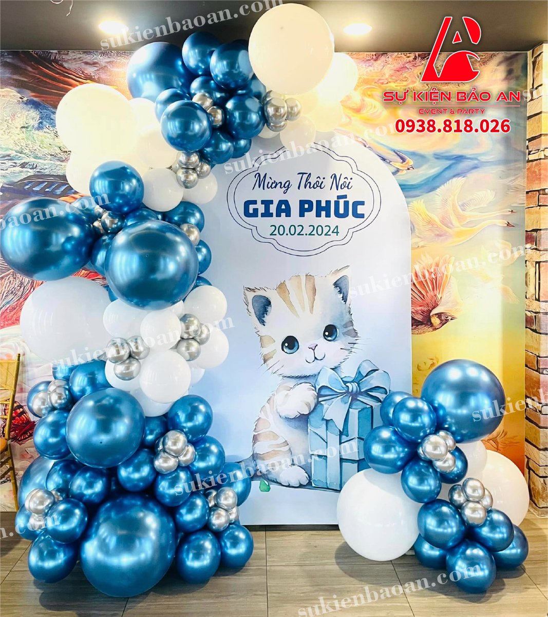 Trang trí backdrop sinh nhật bé trai