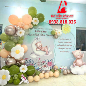 trang trí backdrop lễ bế giảng