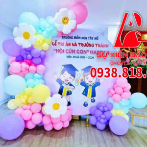 trang trí bóng lễ tổng kết năm học