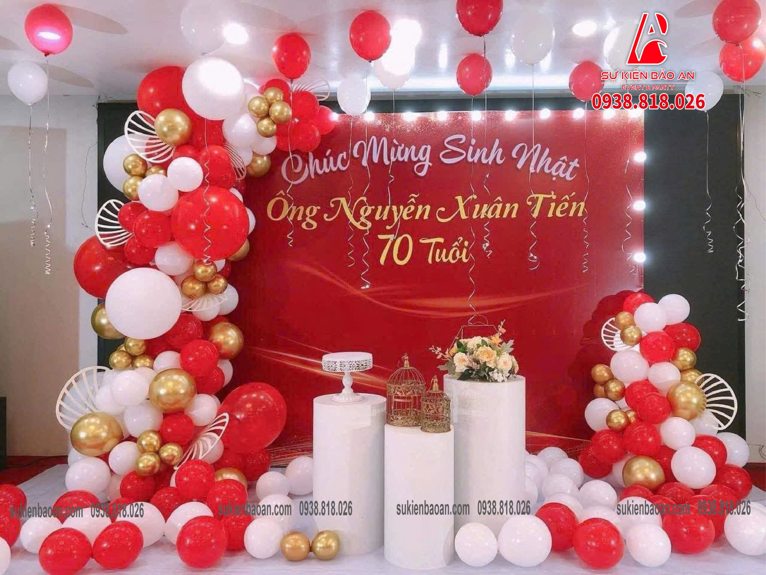 trang trí backdrop mừng thọ