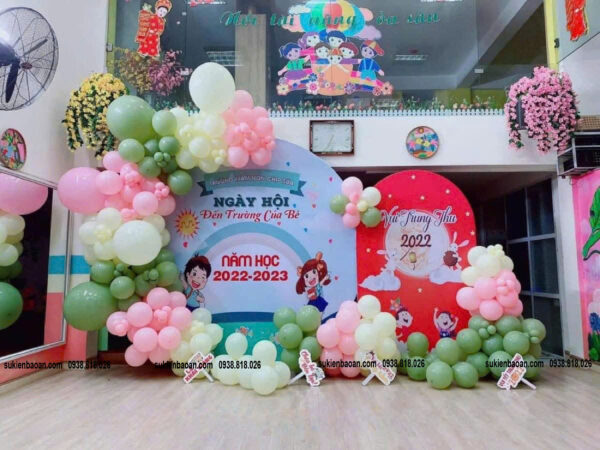 trang trí lễ khai giảng