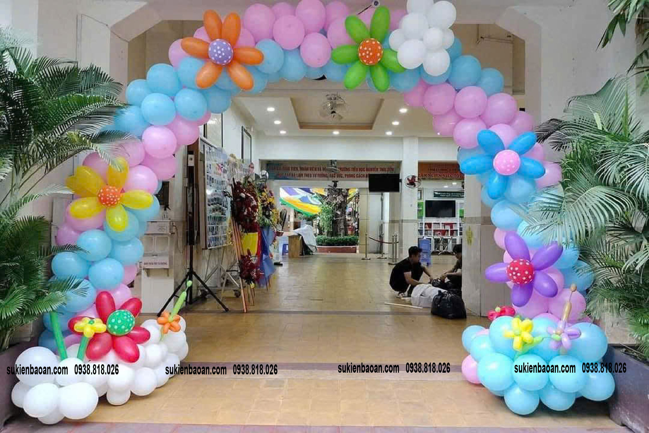 trang trí lễ khai giảng