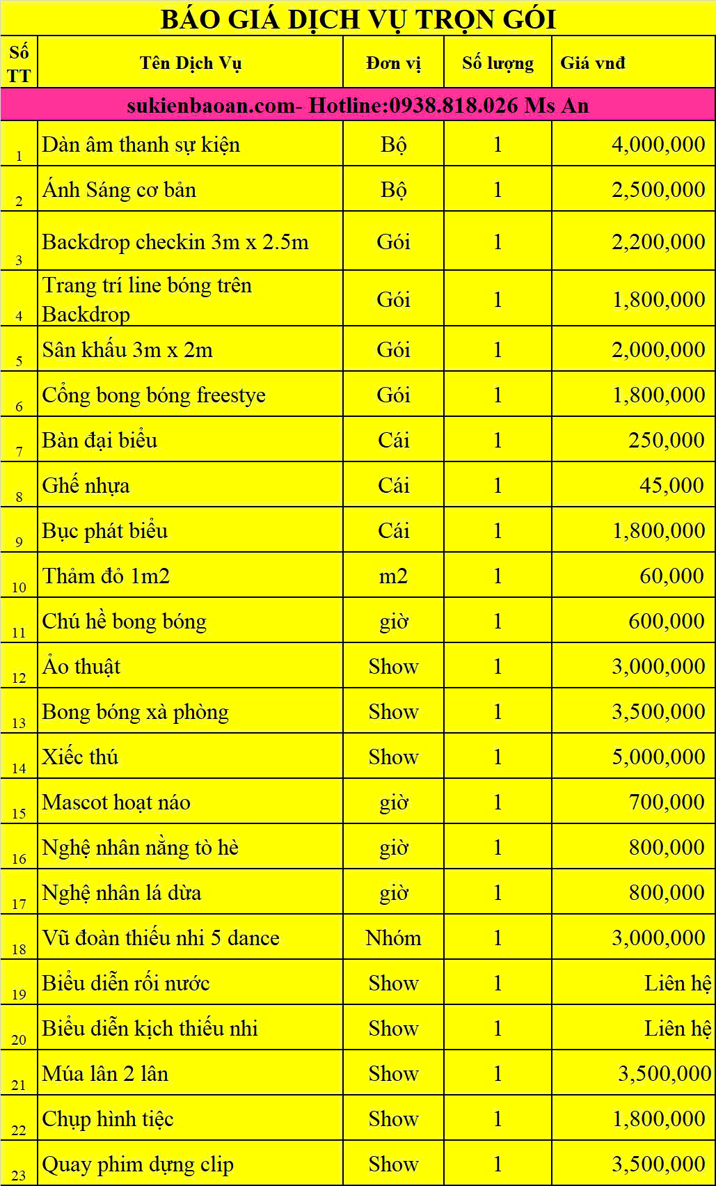trang trí lễ khai giảng