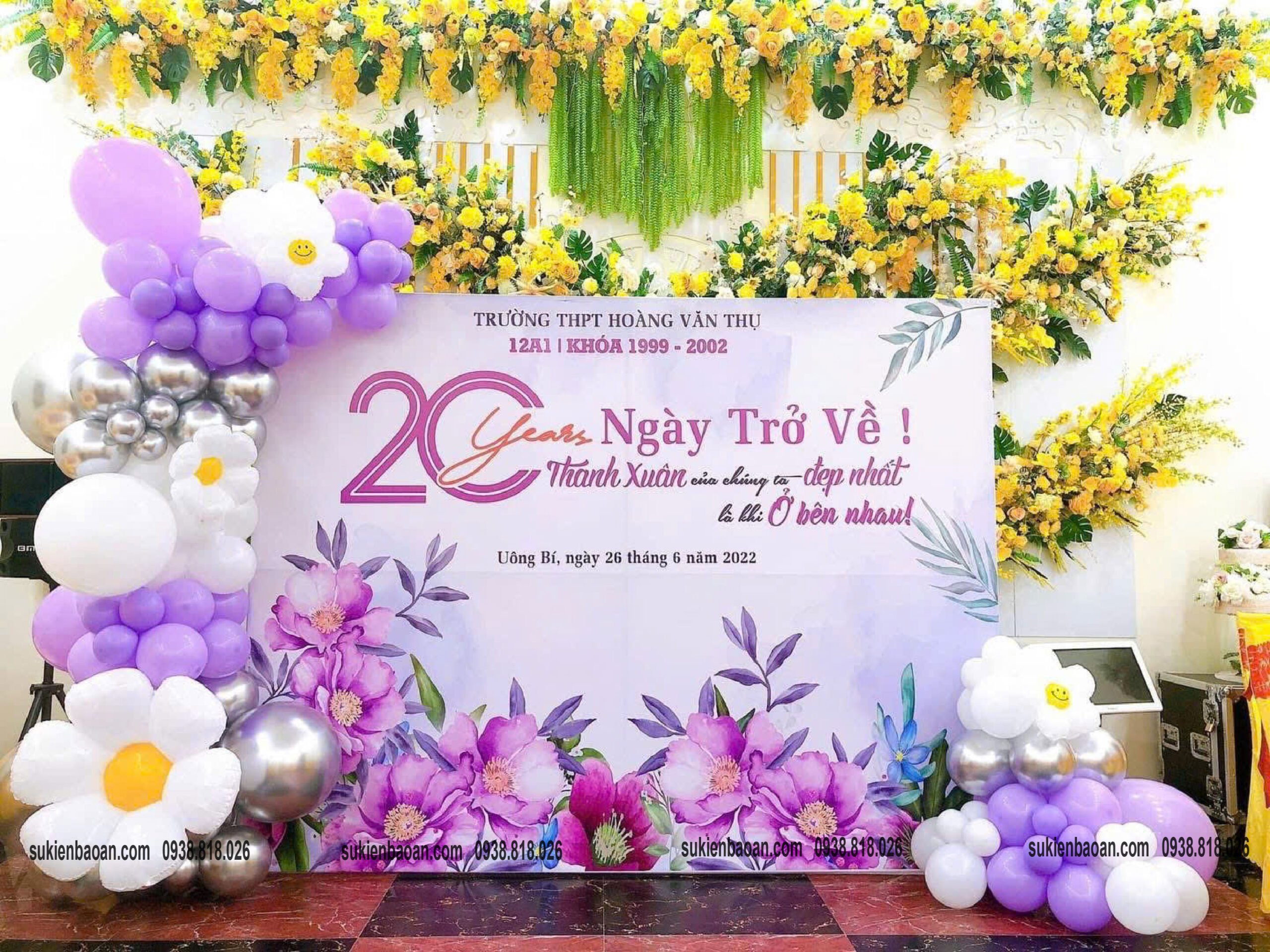 trang trí backdrop kỷ niệm ngày ra trường