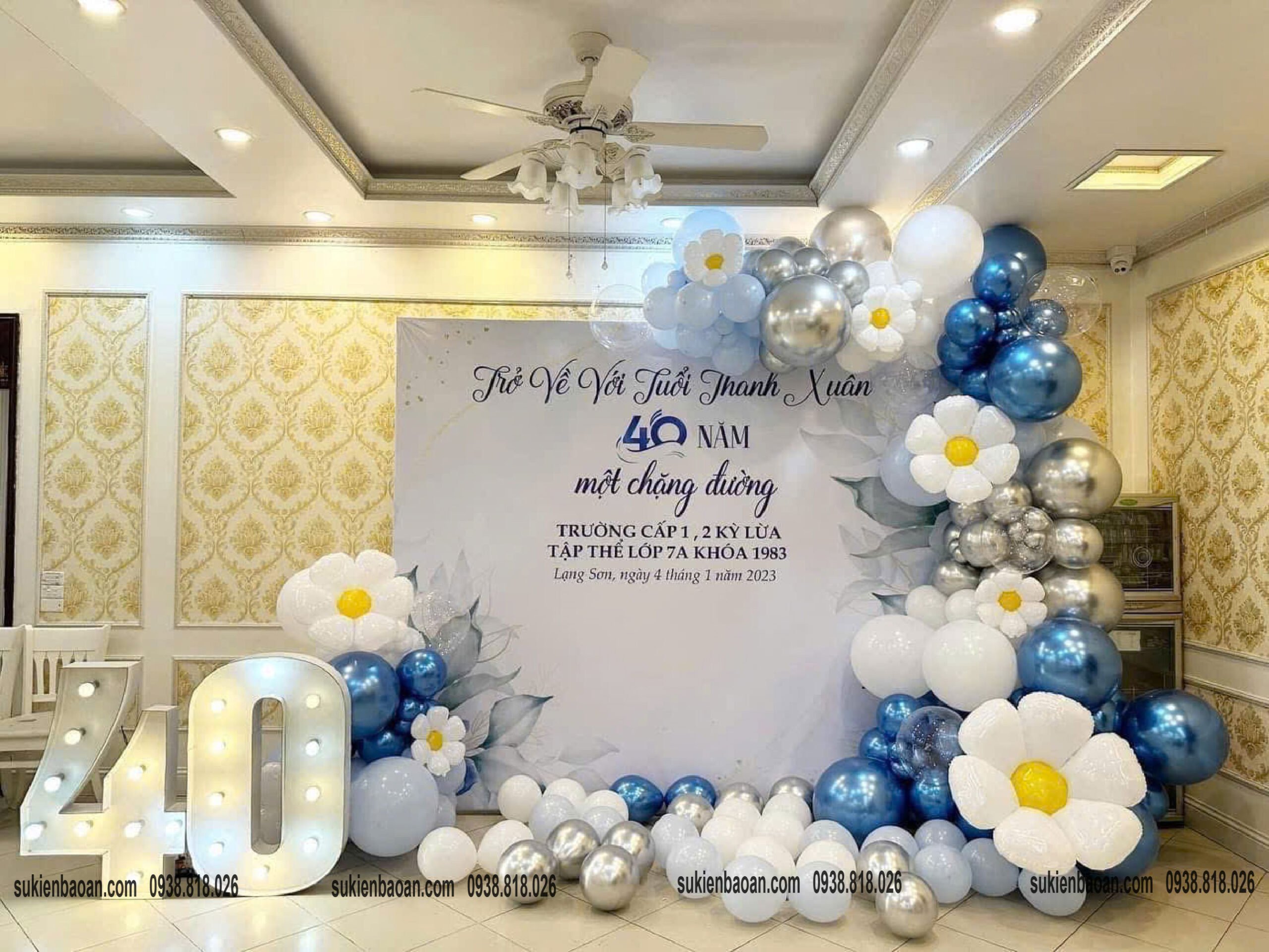 trang trí backdrop kỷ niệm ngày ra trường