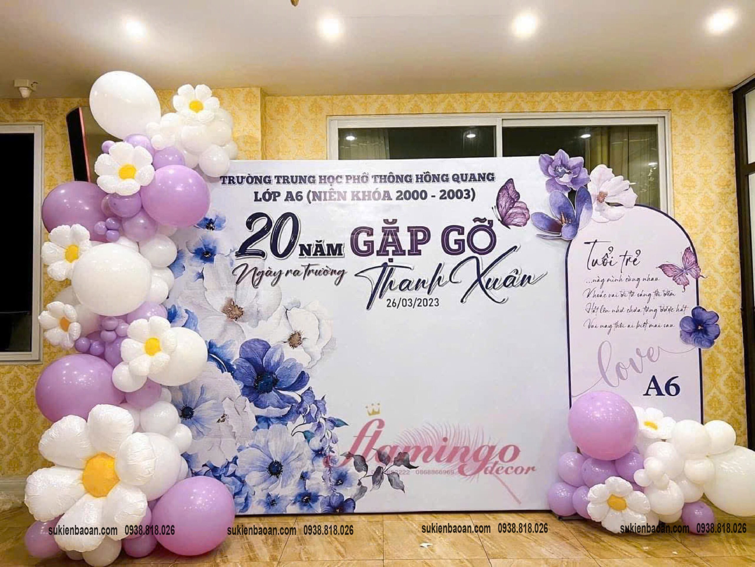trang trí backdrop kỷ niệm ngày ra trường