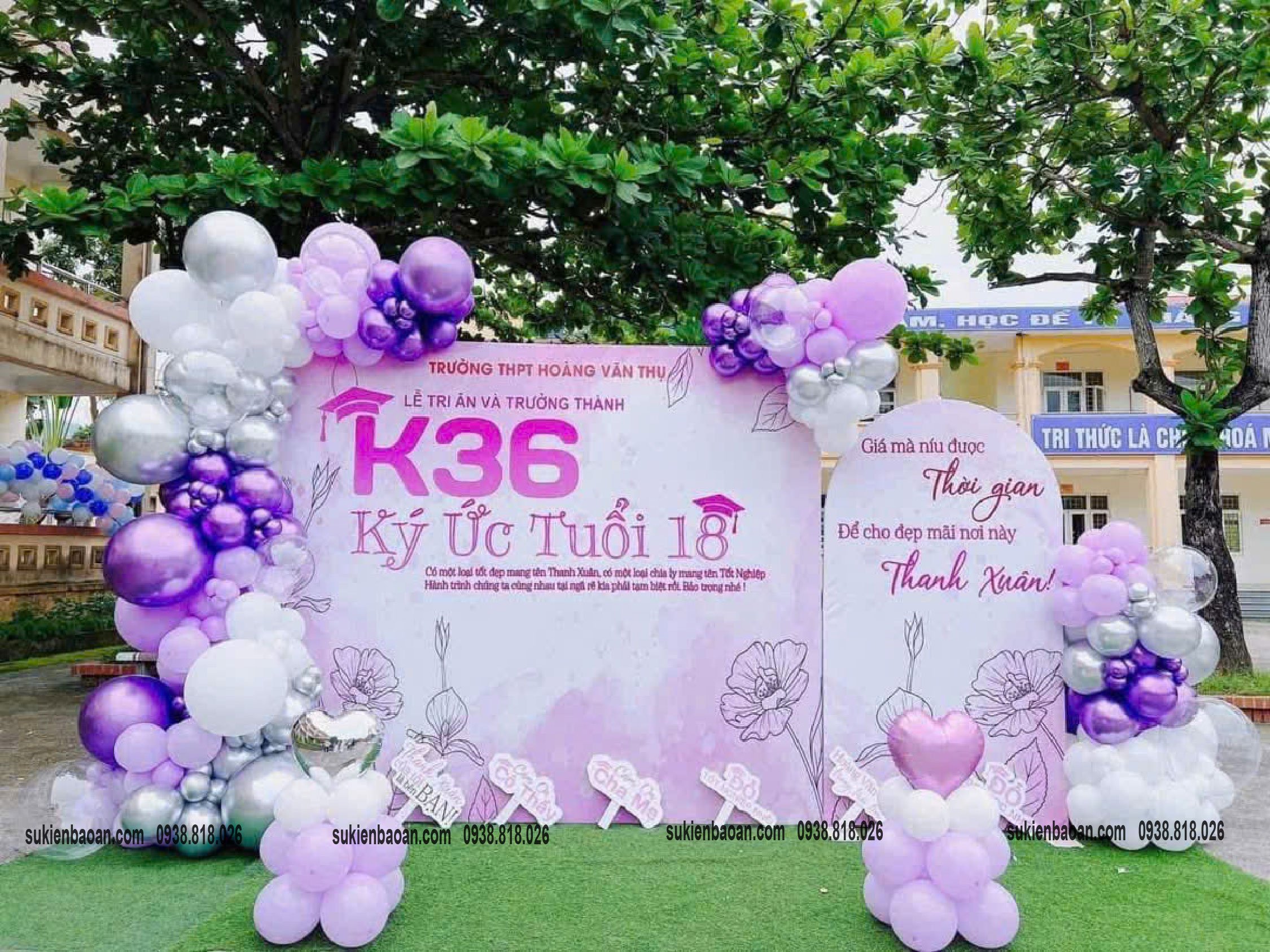 trang trí backdrop kỷ niệm ngày ra trường