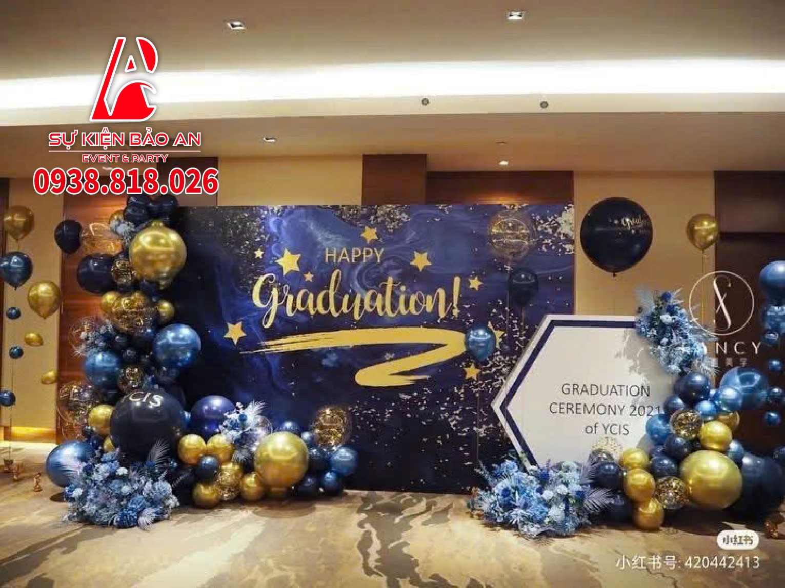 trang trí backdrop kỷ niệm ngày ra trường