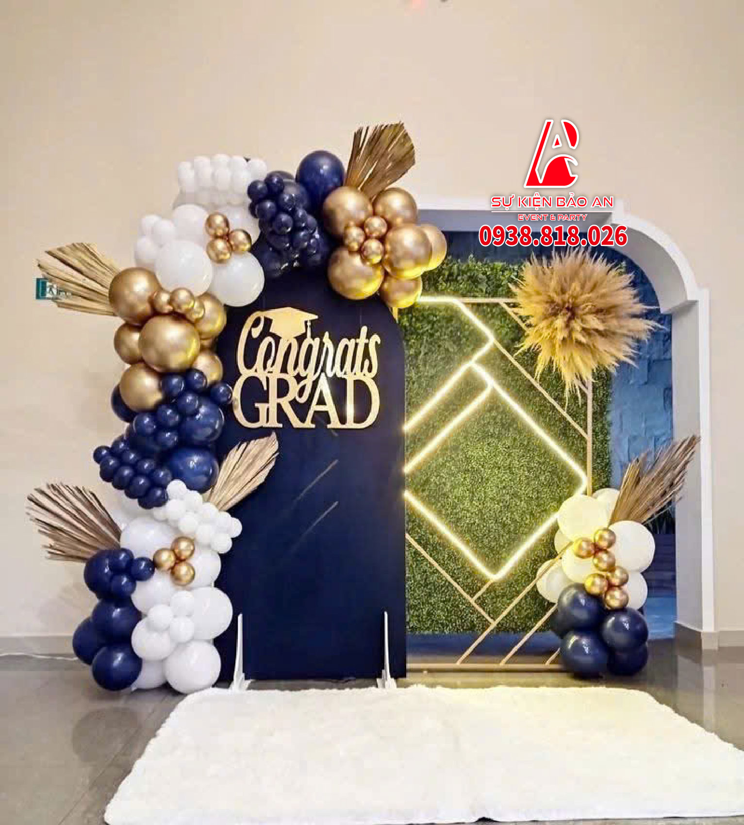 trang trí backdrop kỷ niệm ngày ra trường