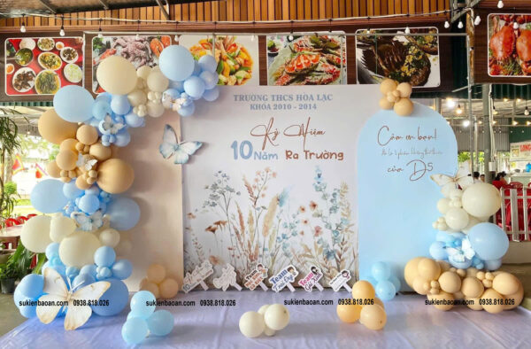 trang trí backdrop kỷ niệm ngày ra trường