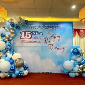 trang trí backdrop kỷ niệm ngày ra trường