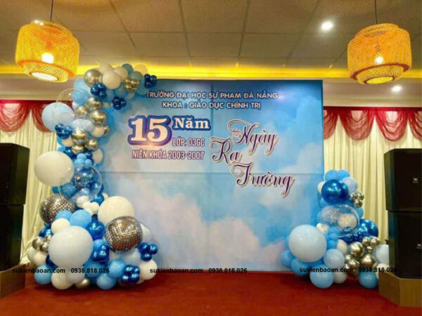 trang trí backdrop kỷ niệm ngày ra trường