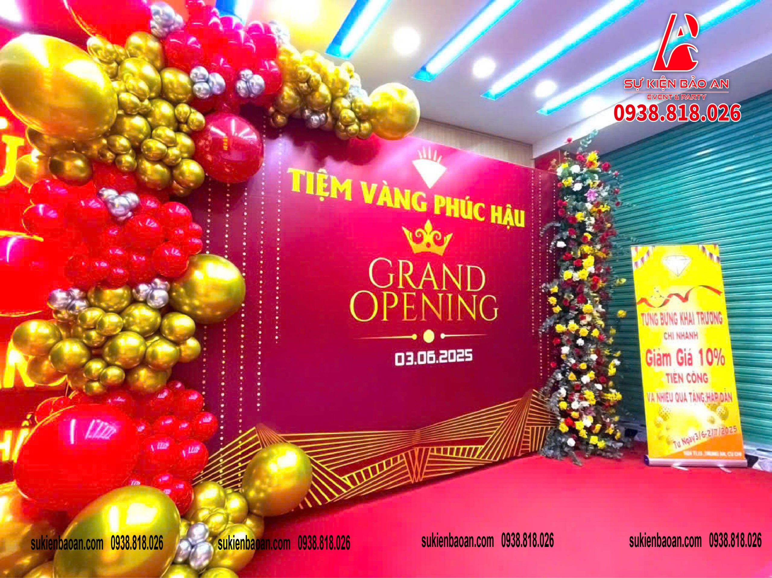 background khai trương giá rẻ